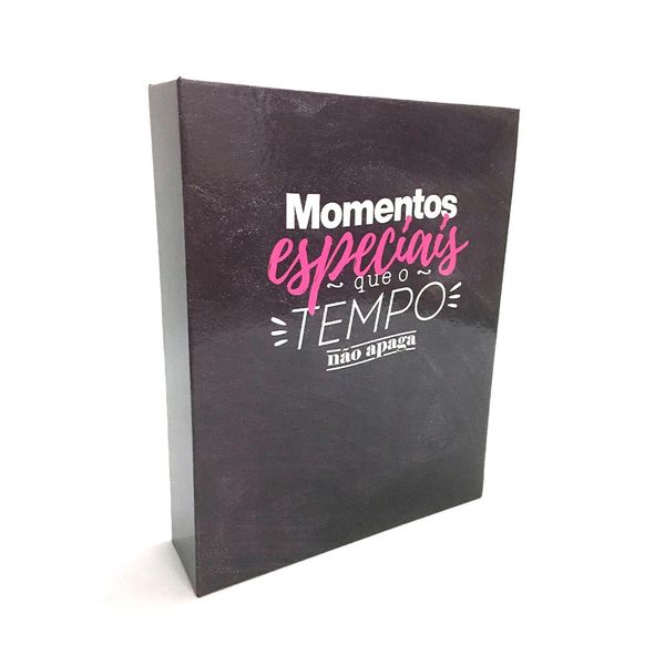 Álbum de Fotografia Le Momentos Especiais Preto Color para 200 Fotos, 50 Folhas 18x23cm