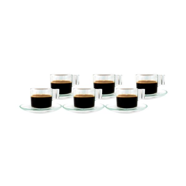 Conjunto de Xícaras de Café Fratelli Coffee em Vidro 12 Peças 90ml