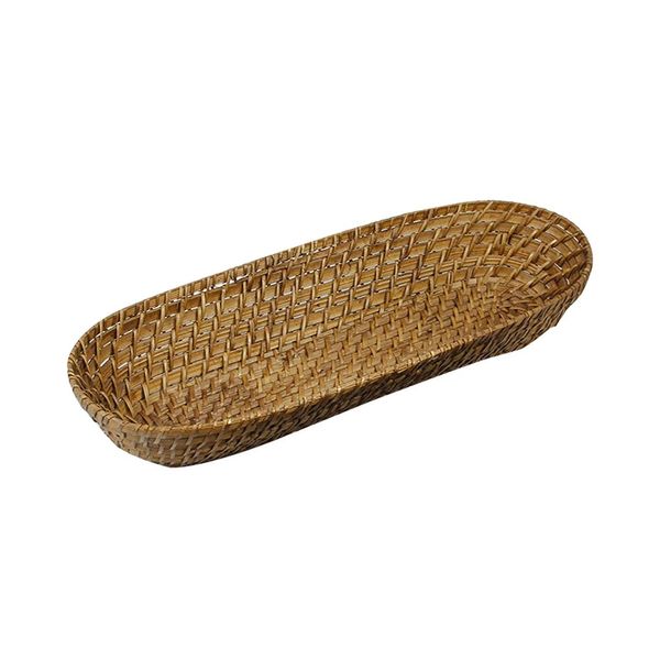 Cesta para pão Retangular L Hermitage Full Fit em Bambu e Rattan 44x16x7cm Cesta para pão Retangular L Hermitage Full Fit em Bambu e Rattan 44x16x7cm