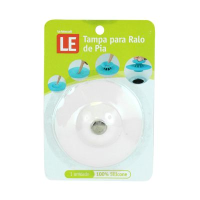 Ralo para Pia Le Botton Silicone 10x3,6cm Branco