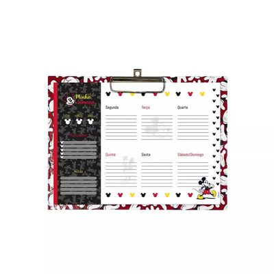 Prancheta Dac A4 Planner Semanal Horizontal Disney Mickey com 12 Folhas