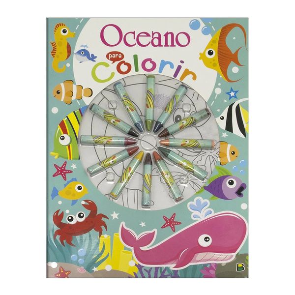 Livro Infantil Todolivro Cores em Ação Oceano para Colorir Livro Infantil Todolivro Cores em Ação Oceano para Colorir