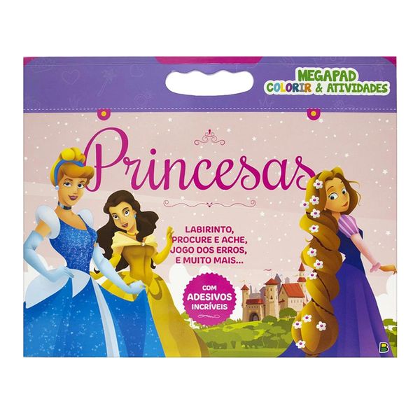 Livro Infantil Todolivro Megapad Colorir & Atividades Princesas