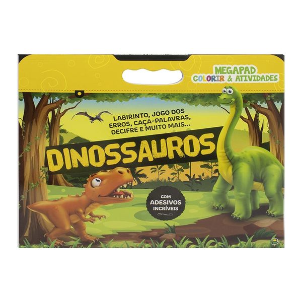 Livro Infantil Todolivro Megapad Colorir & Atividades Dinossauro
