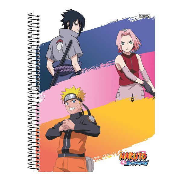 Caderno Universitário São Domingos Naruto Shippden Capa Dura 10 Matérias 160 Folhas - Item Sortido