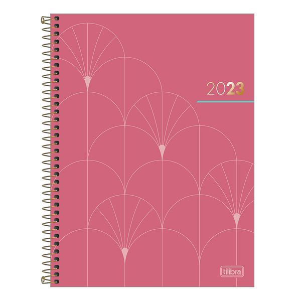 Agenda Executiva Tilibra Espiral Spot Feminina Grande Capas Diversas - Item Sortido