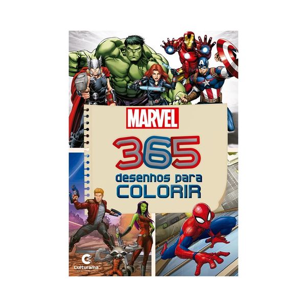 Livro Infantil Culturama 365 Atividades Colorir Heroes Marvel