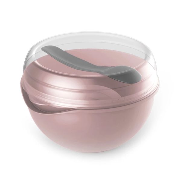 Marmita Redonda em Plástico com Colher Plasvale 550ml Rosa Marmita Redonda em Plástico com Colher Plasvale 550ml Rosa