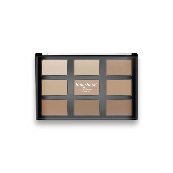 Paleta de Pó Facial Ruby Rose Profissional