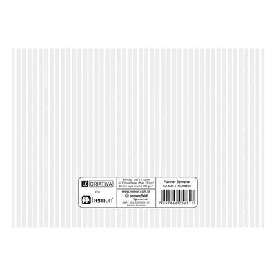 Bloco Planner Chies Semanal Style Le Mármore 50 Folhas 24x17cm