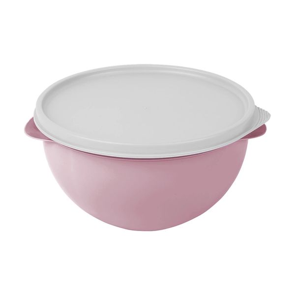 Pote de Plástico Plasvale Biovita Redondo com Tampa Rosa 3,2L
