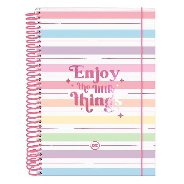 Caderno College Dac Capa Dura Style Enjoy 10 Matérias 160 Folhas