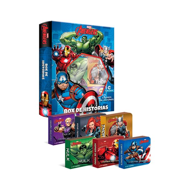 Livro Infantil Culturama Box de Histórias Vingadores Livro Infantil Culturama Box de Histórias Vingadores