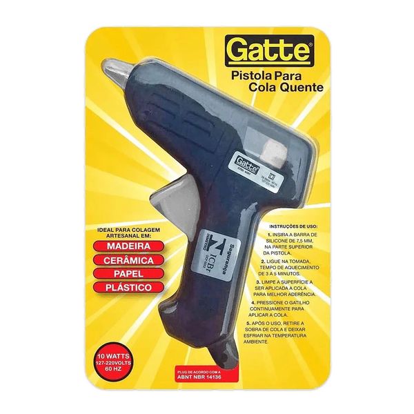 Pistola para Cola Quente Pequena Blister 10w Bivolt