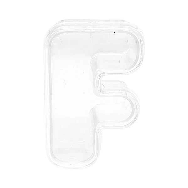 Caixa Acrílica Pop Festta com Tampa Letra F Caixa Acrílica Pop Festta com Tampa Letra F