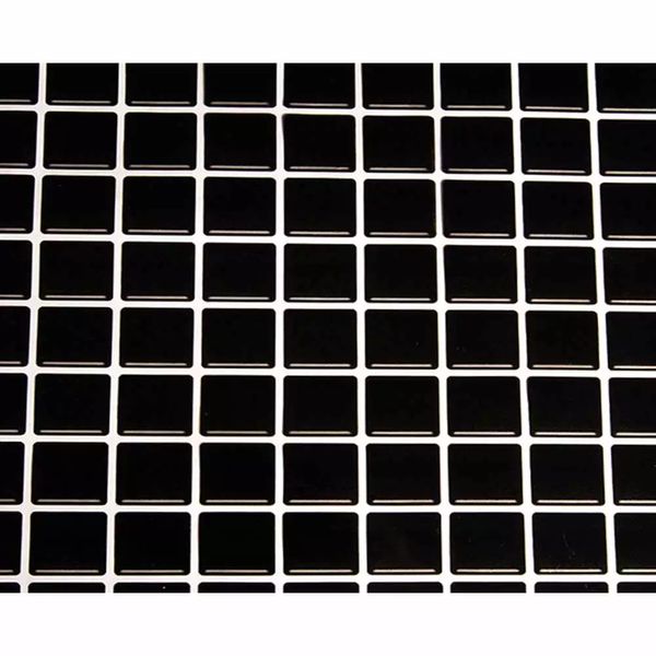 Plástico Adesivo Contact Decorado Vitrificado Pastilhas Black 45cmx2m