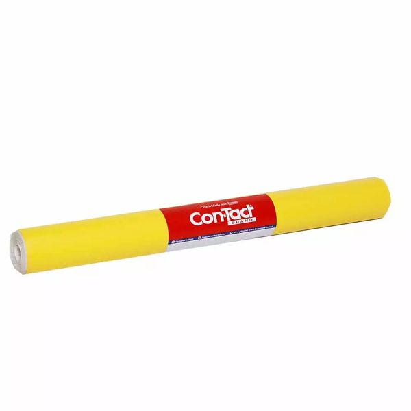 Plástico Adesivo Contact Liso Color Amarelo 45cmx2m
