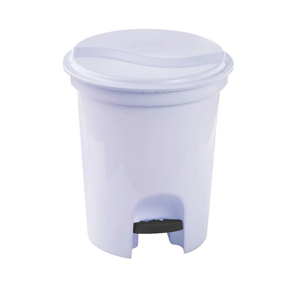 Lixeira de Plástico com Pedal Plasvale Branca 13L
