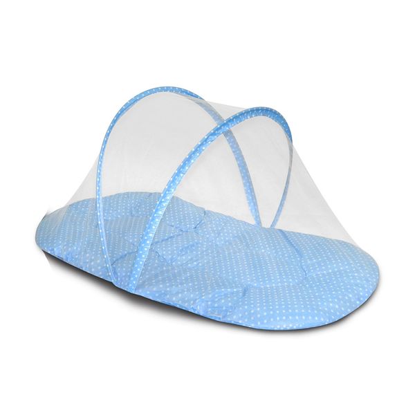 Berço Portátil Mosquiteiro Pais e Filhos Azul