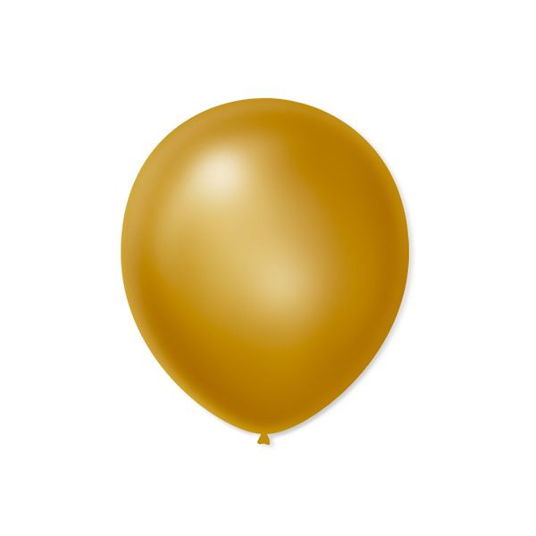 Balão São Roque Cintilante Nº7 com 50 Unidades Dourado