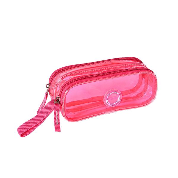 Estojo Escolar Teen Clio Style com 2 Divisórias Neon Vibes Colors - Item Sortido