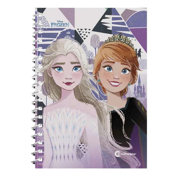 Caderno Universitário Culturama Espiral Capa Dura Le Disney Frozen 10 Matérias 160 Folhas I