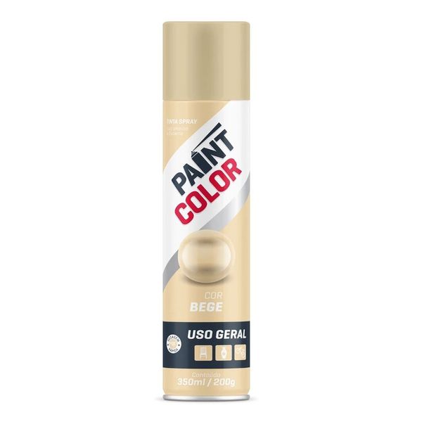 Tinta Spray Paintcolor Uso Geral Bege 350ml