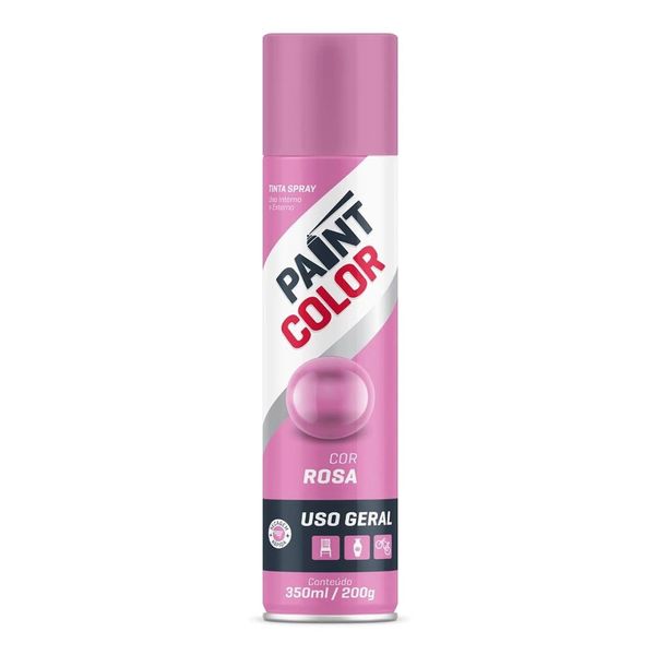 Tinta Spray Uso Geral Paintcolor Rosa 350ml