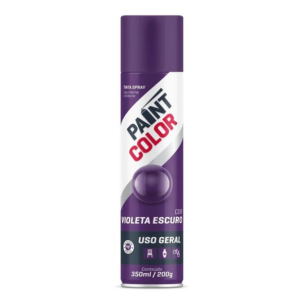 Tinta Spray para Uso Geral Paintcolor Violeta Escuro 350ml