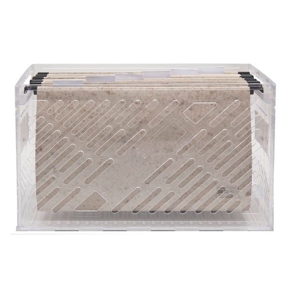 Caixa Arquivo Dello com 6 Pastas Suspensas Cristal 42,5x14,5x27cm