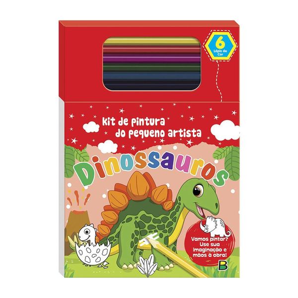 Livro Infantil Todolivro Kit Pequeno Artista Dinossauros