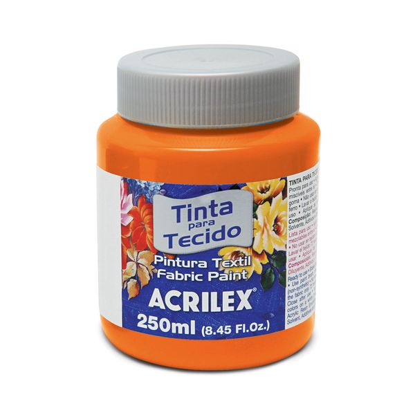 Tinta para Tecido 250ml Laranja