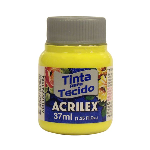 Tinta para Tecido 37ml Amarelo Limão Tinta para Tecido 37ml Amarelo Limão