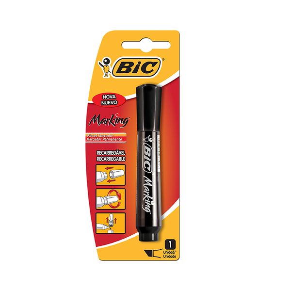 Marcador Permanente Bic Recarregável Preto