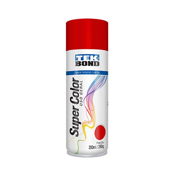 Tinta Acrílica Spray Super Color 350ml/250g Vermelho