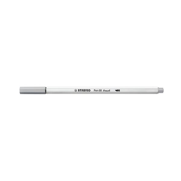 Caneta Hidrográfica Stabilo Pen 68 Brush Aquarelável Cinza Frio