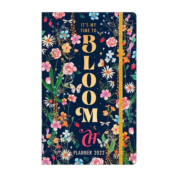 Agenda Planner Tilibra Costurada Capa Dura Capricho Floral com Elástico 80 Folhas