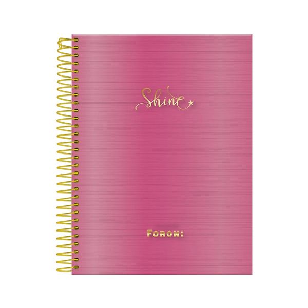 Caderno College Foroni Shine 10 Matérias 160 Folhas - Item Sortido