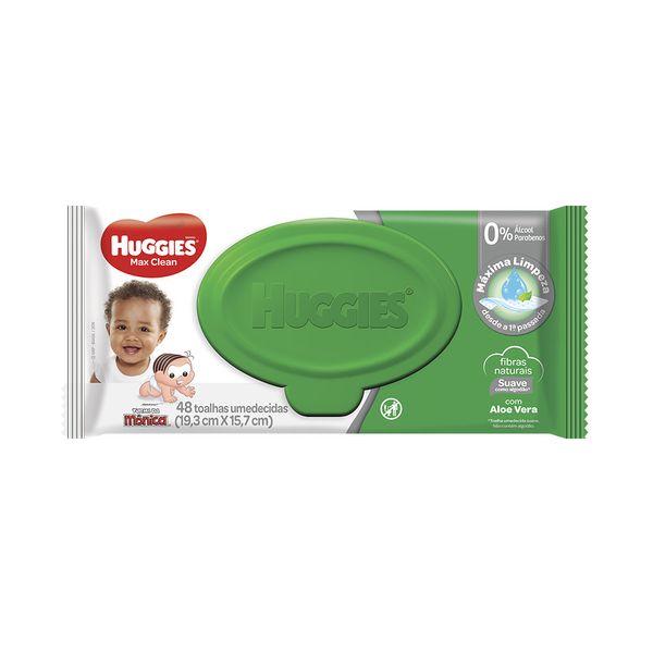 Toalhas Umedecidas Huggies Max Clean com 48 Unidades Toalhas Umedecidas Huggies Max Clean com 48 Unidades