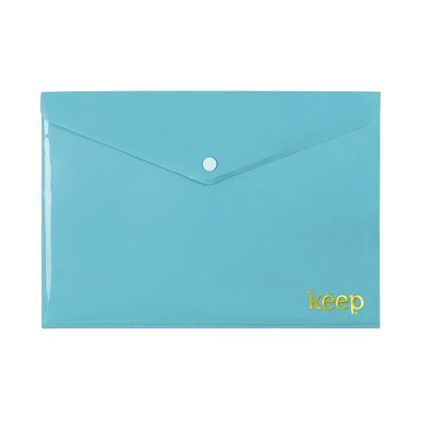 Pasta Envelope A4 Fecho Botão Azul Keep - EI140 EI140