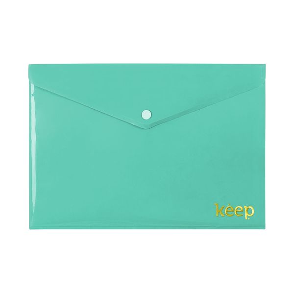 Pasta Envelope A4 Fecho Botão Verde Keep - EI141 EI141