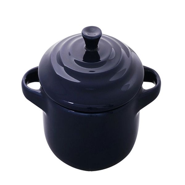 Mini Caçarola em Porcelana Redonda Hauskraft Azul 200ml