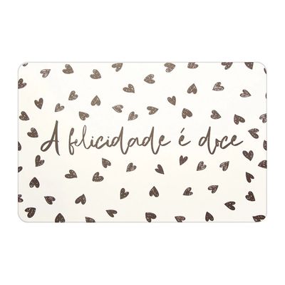 Jogo Americano Hauskraft Felicidade em PVC 43x28cm 1 Peça