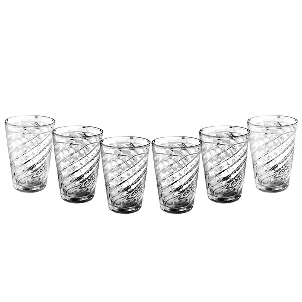 Jogo de Copos Class Home Twister em Vidro 6 Peças 220ml