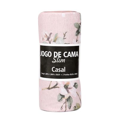 Jogo de Cama Casal Porto Franco Malha Slim Estampado 3 Peças