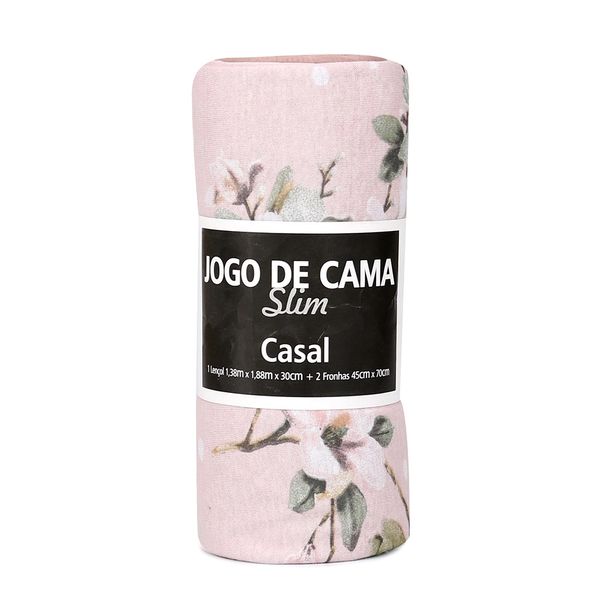 Jogo de Cama Casal Porto Franco Malha Slim Estampado 3 Peças Jogo de Cama Casal Porto Franco Malha Slim Estampado 3 Peças