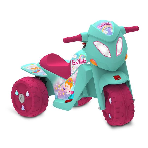 Moto Elétrica Infantil Bandeirante com 6 Velocidades Rosa