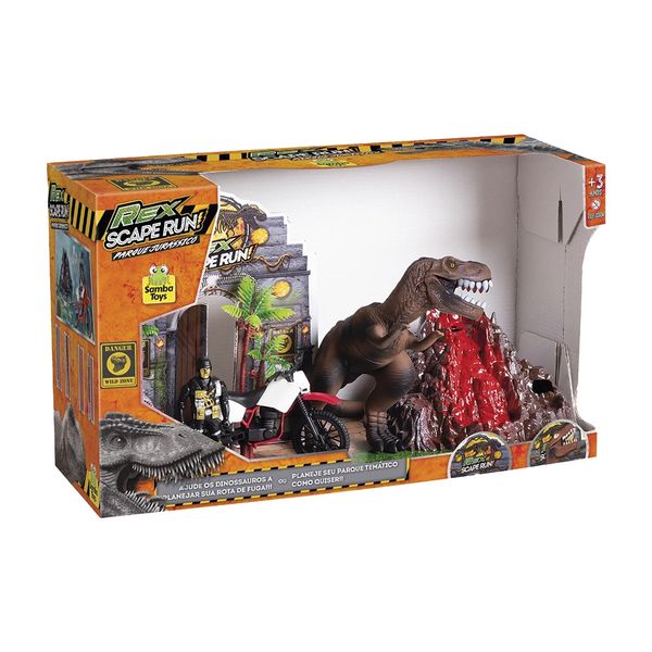 Brinquedo Rex Scape Run Samba Toys Parque Jurássico Brinquedo Rex Scape Run Samba Toys Parque Jurássico