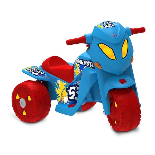 Moto Elétrica Infantil Bandeirante com 6 Velocidades Azul