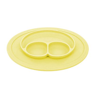 Prato de Silicone Le Baby com Três Divisórias Amarelo